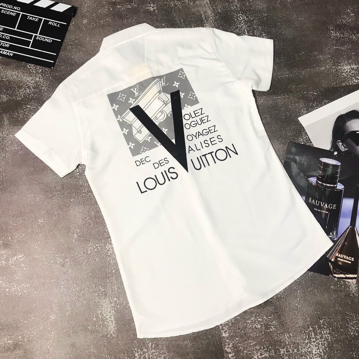 Áo sơ mi nam tay ngắn LV kiểu đẹp vải lụa mêm mịn chống nhăn mẫu mới nhất cao cấp AHFASHION