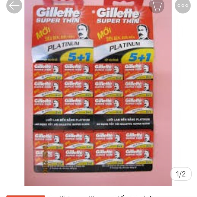 Lưỡi Lam Gillette 1 Lốc 20 Hôp