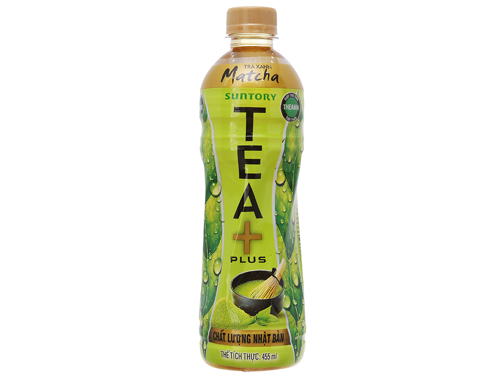 6 chai trà xanh matcha Tea Plus 455ml