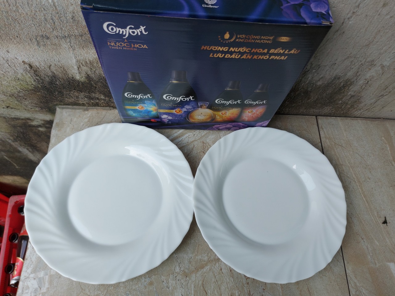 Bộ 2 Dĩa thuỷ tinh cao cấp luminarcc 23cm