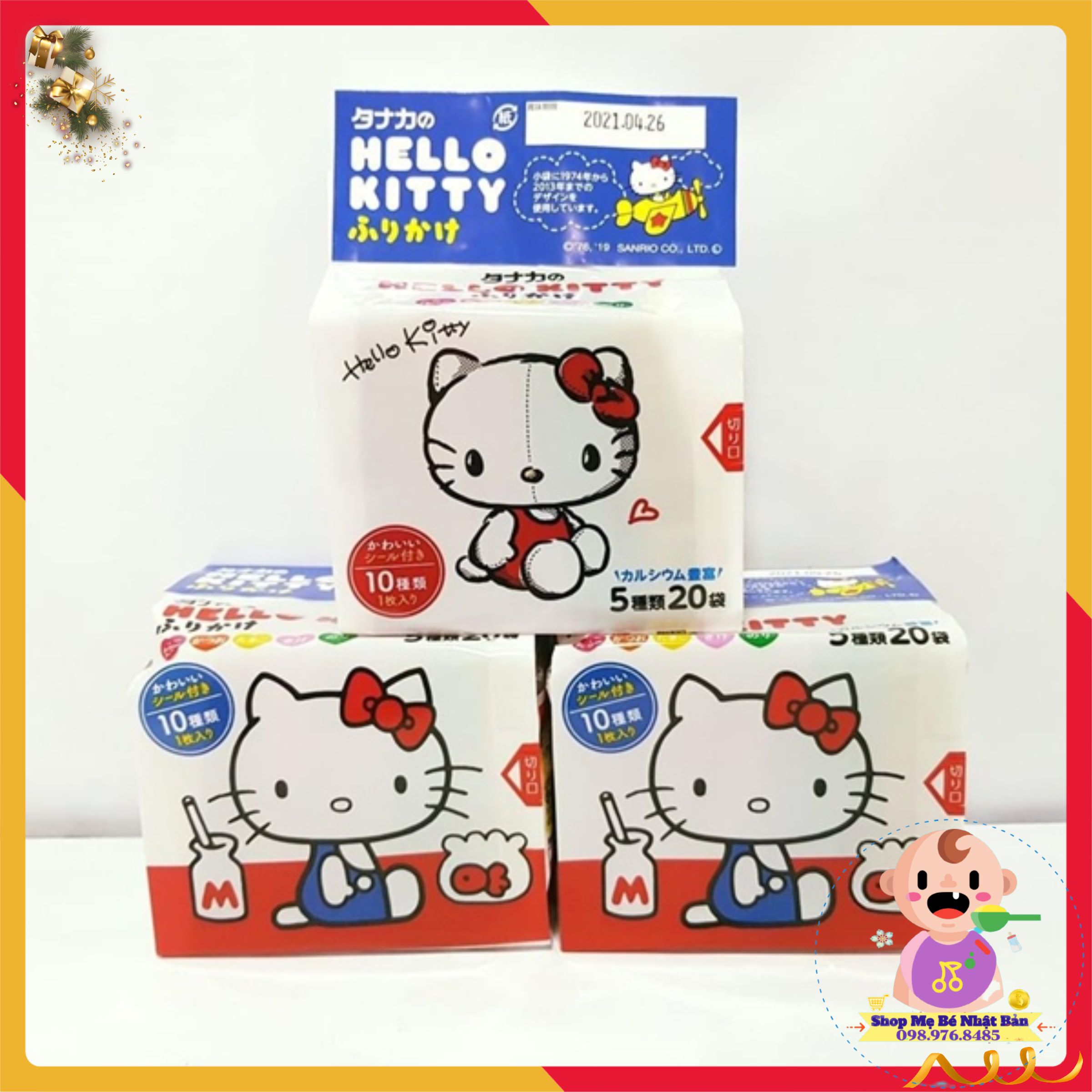 Gia Vị Rắc Cơm Hello Kitty Nhật Bản 20 Gói Nhỏ
