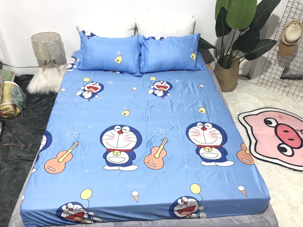 Bộ Ga Gối 3 Món ( Gồm 1 Ga Bo Chun + 2 Vỏ Gối) Mã CH201