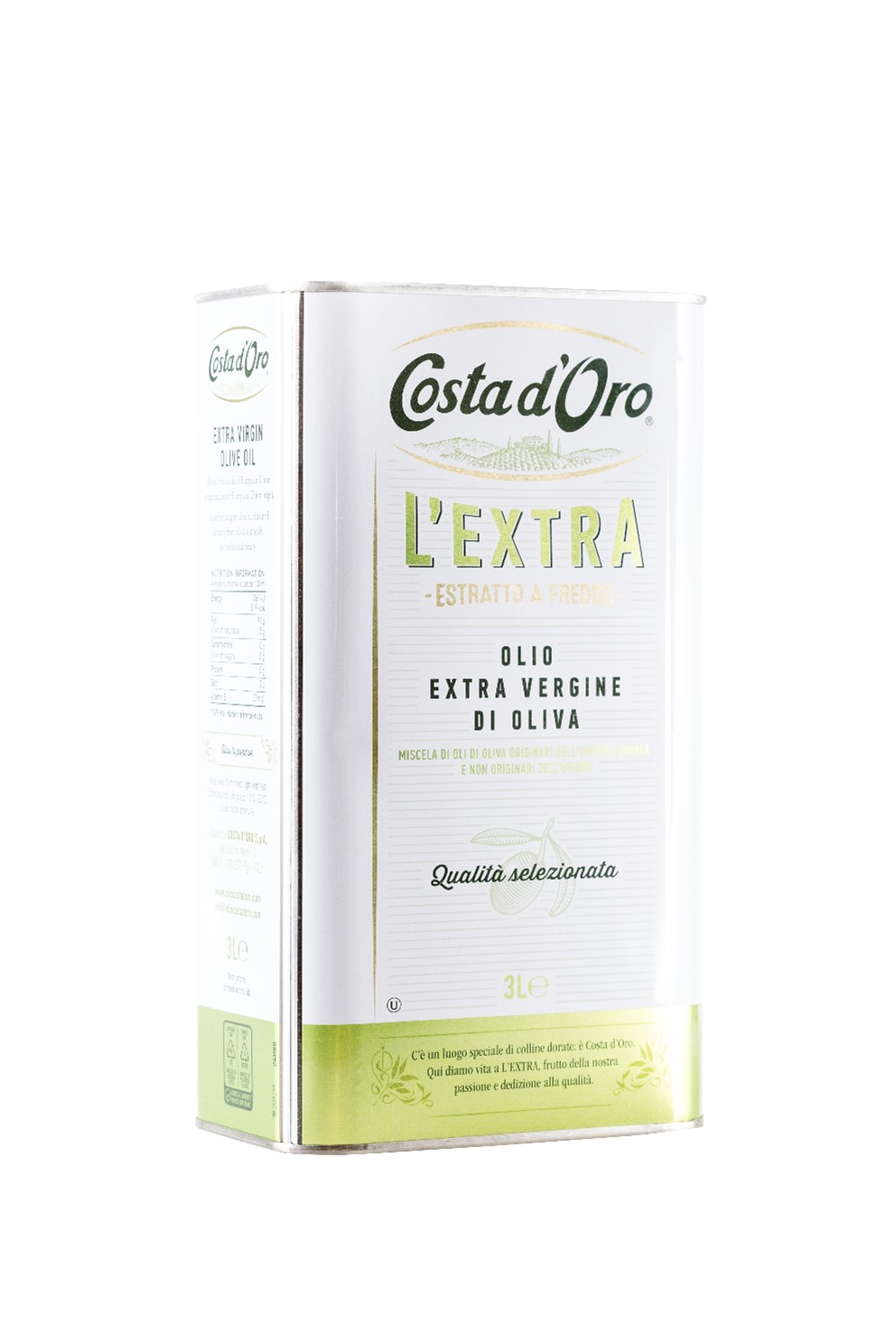 Dầu olive extra virgin COSTA D ORO thùng 3L 5L