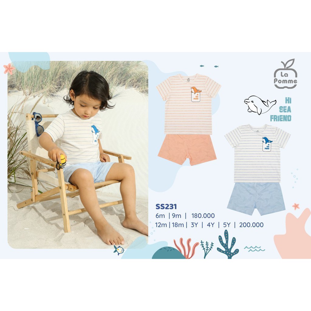 Bộ cộc tay Lapomme cho bé