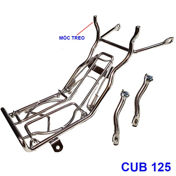 Baga giữa cub 125 - inox 10 li mẫu k2 - phutungvip