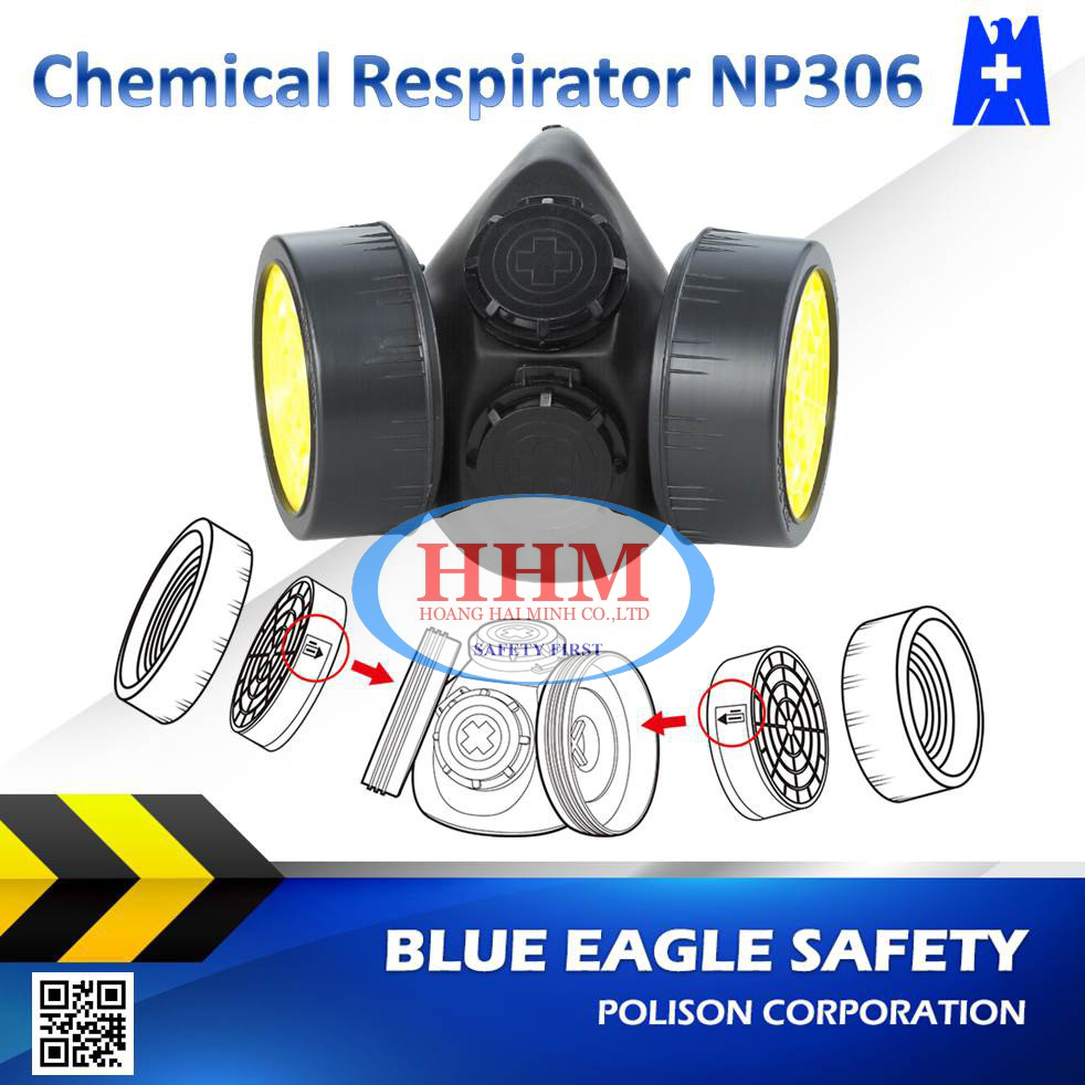 Mặt nạ phòng khói - khí độc Blue Eagle