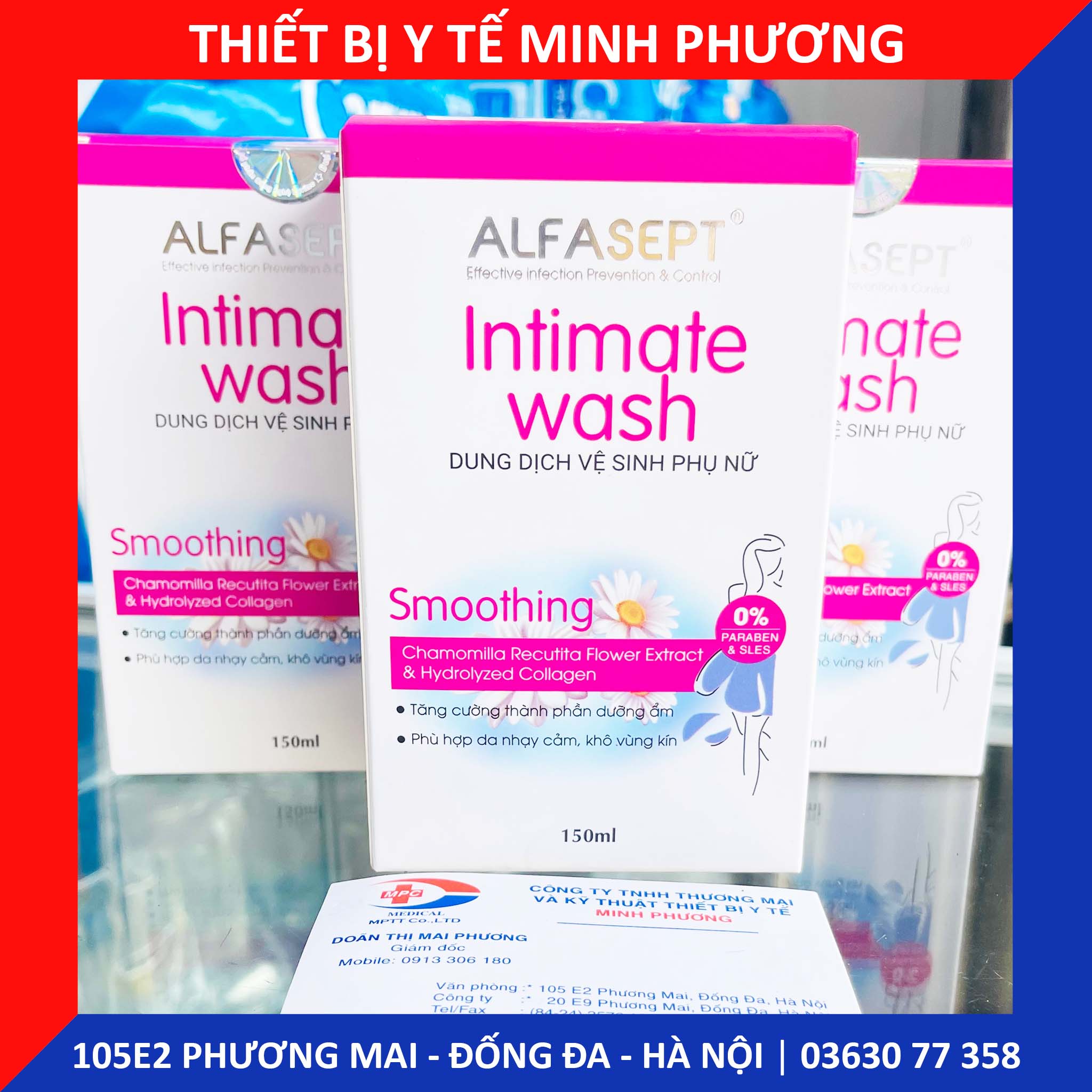 Dung dịch vệ sinh phụ nữ ALFASEPT Smoothing