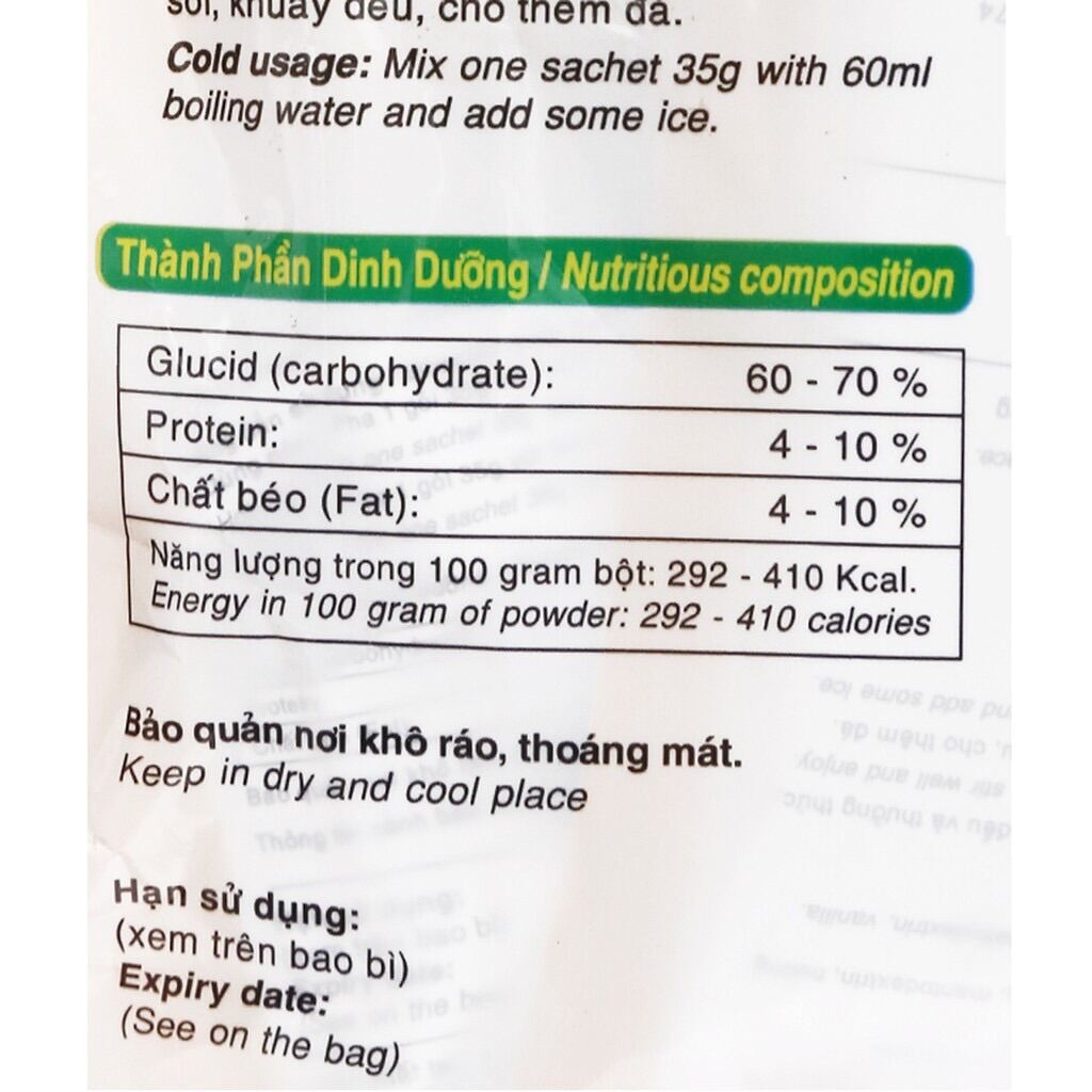 BỘT ĐẬU NÀNH HẠT SEN BÍCH CHI 350GR ( 10 GÓI x 35GR )-07144