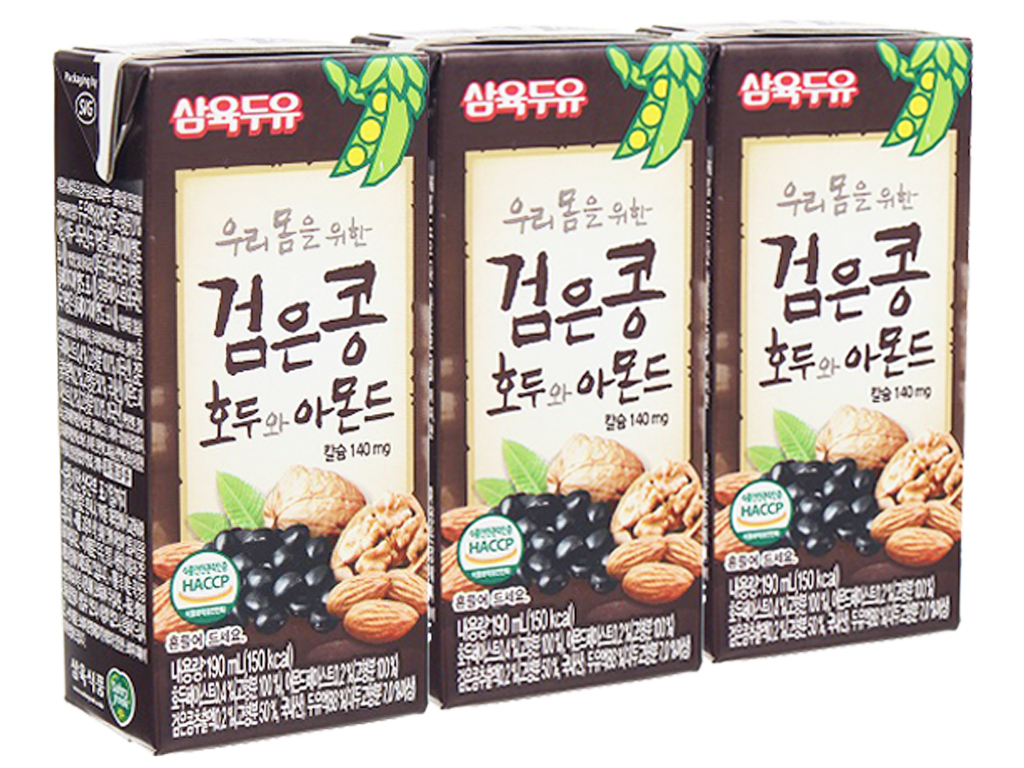 [Date:04.2022] Thùng Sữa Hạt sữa óc chó hạnh nhân đậu đen 190ml (thùng 24 hộp)