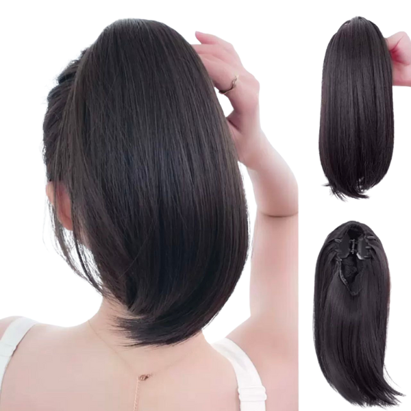 Đuôi tóc giả nữ đẹp dài 28cm dạng cúp - ĐUÔI CÚP