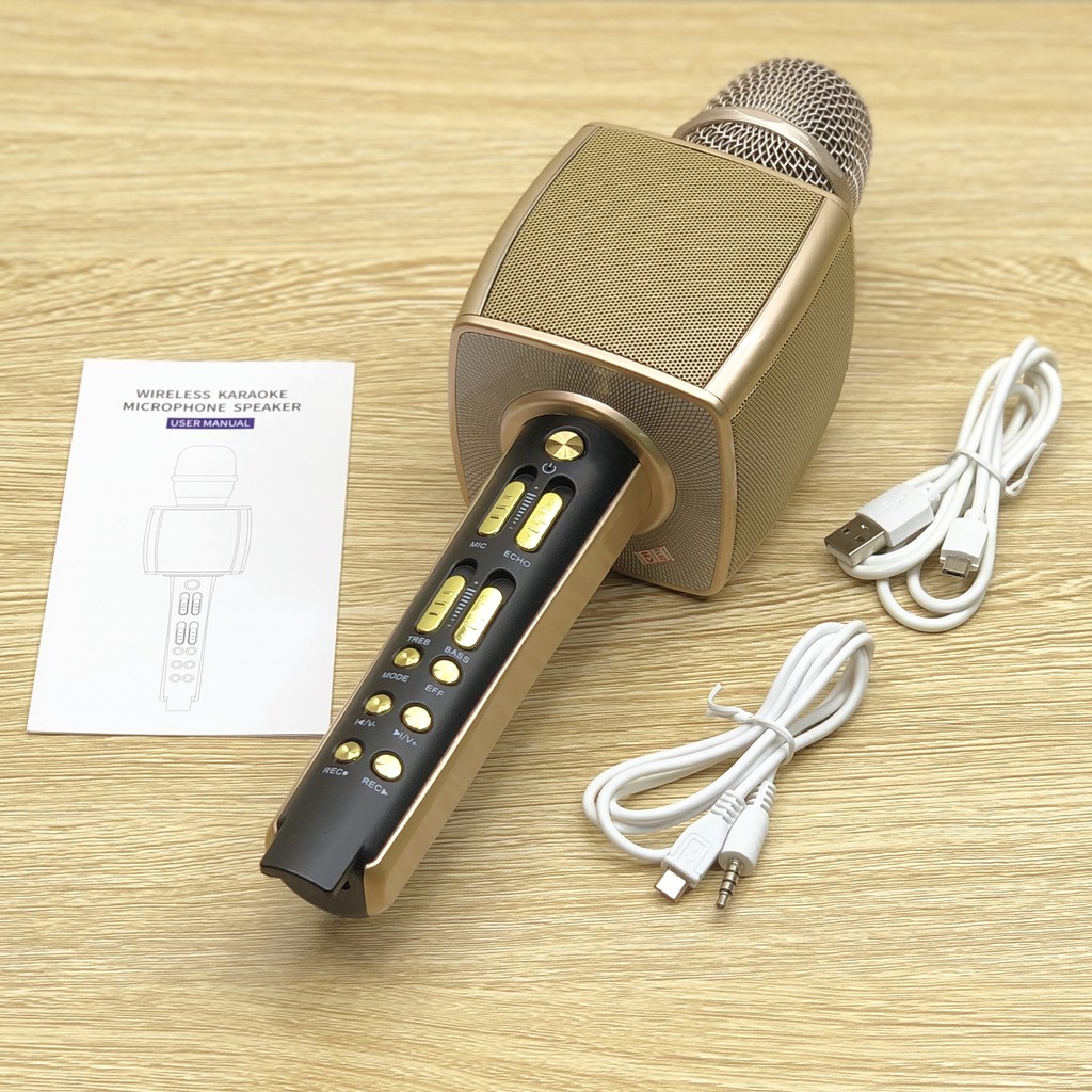 [ Sieu Hót ]Micro karaoke bluetooth YS92 JVJ Không dây kèm loa 3 in 1 - hỗ trợ trợ thu âm, live stream giống như một sound card âm thanh loa lớn, bắt và nâng giọng tốt Bảo Hành 12 Tháng