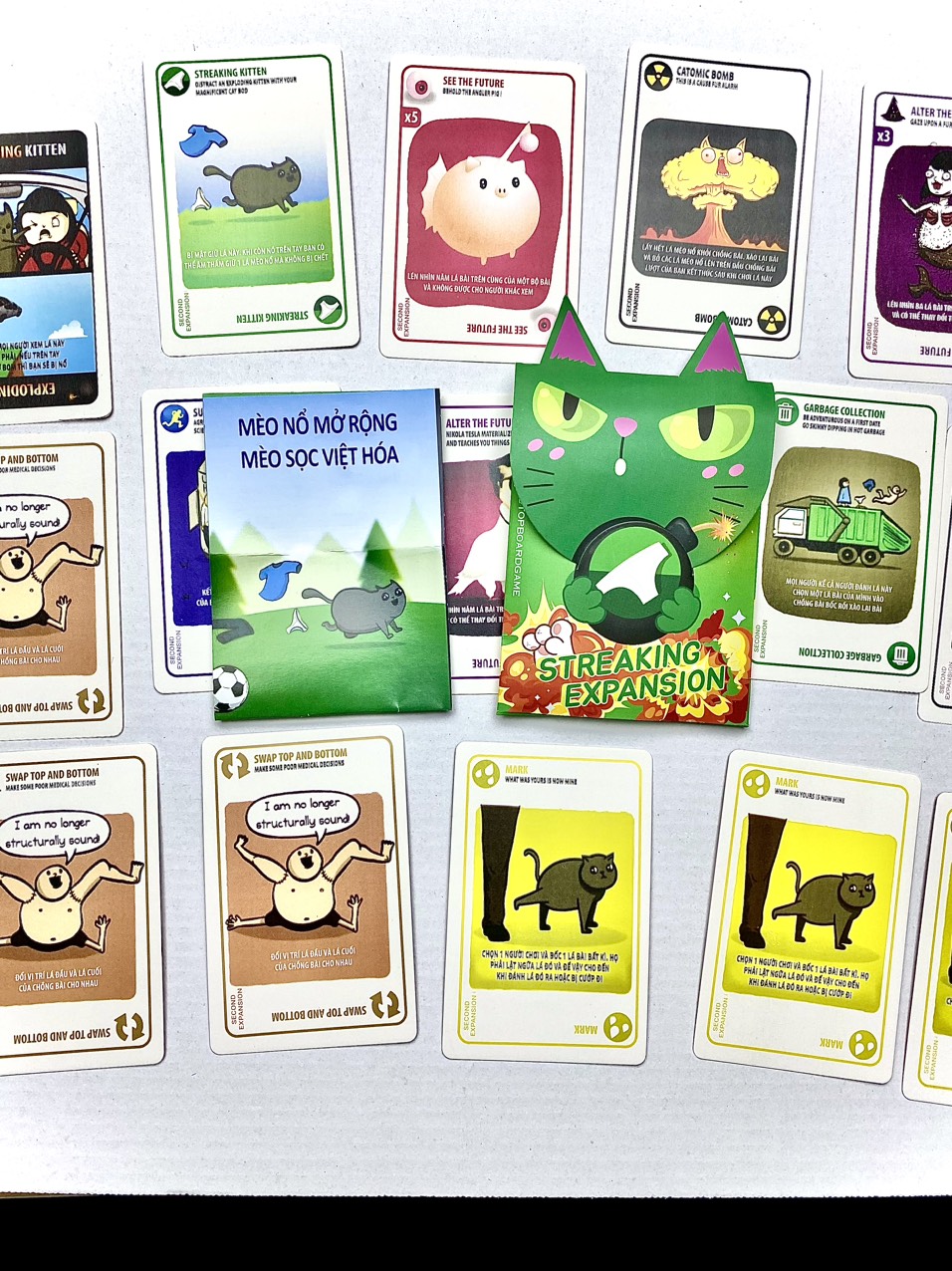 Combo Mèo Nổ - 7 Bản Mèo Nổ Mở Rộng (Tiếng Việt) - Boardgame Exploding Kittens