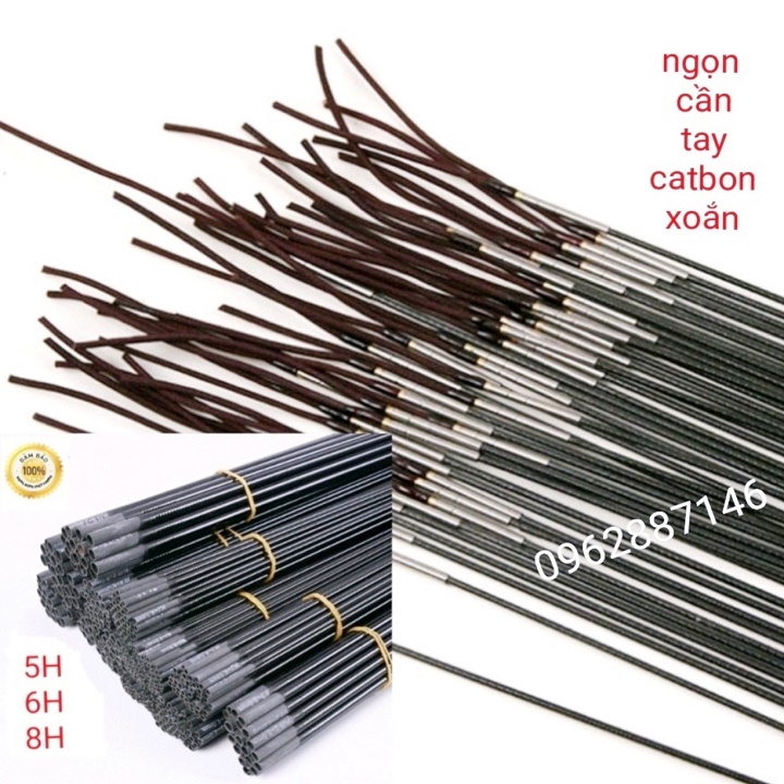 Ngọn cần câu tay catbon xoắn có thông số