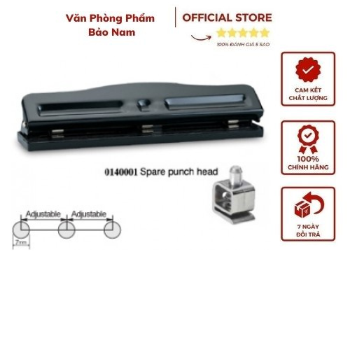 Máy Đục Lỗ TriO 999 đục 3 lỗ - đục tối đa 10 tờ giấy - Đường kính lỗ bấm: 7mm Điều chỉnh được khoảng cách giữa các lỗ