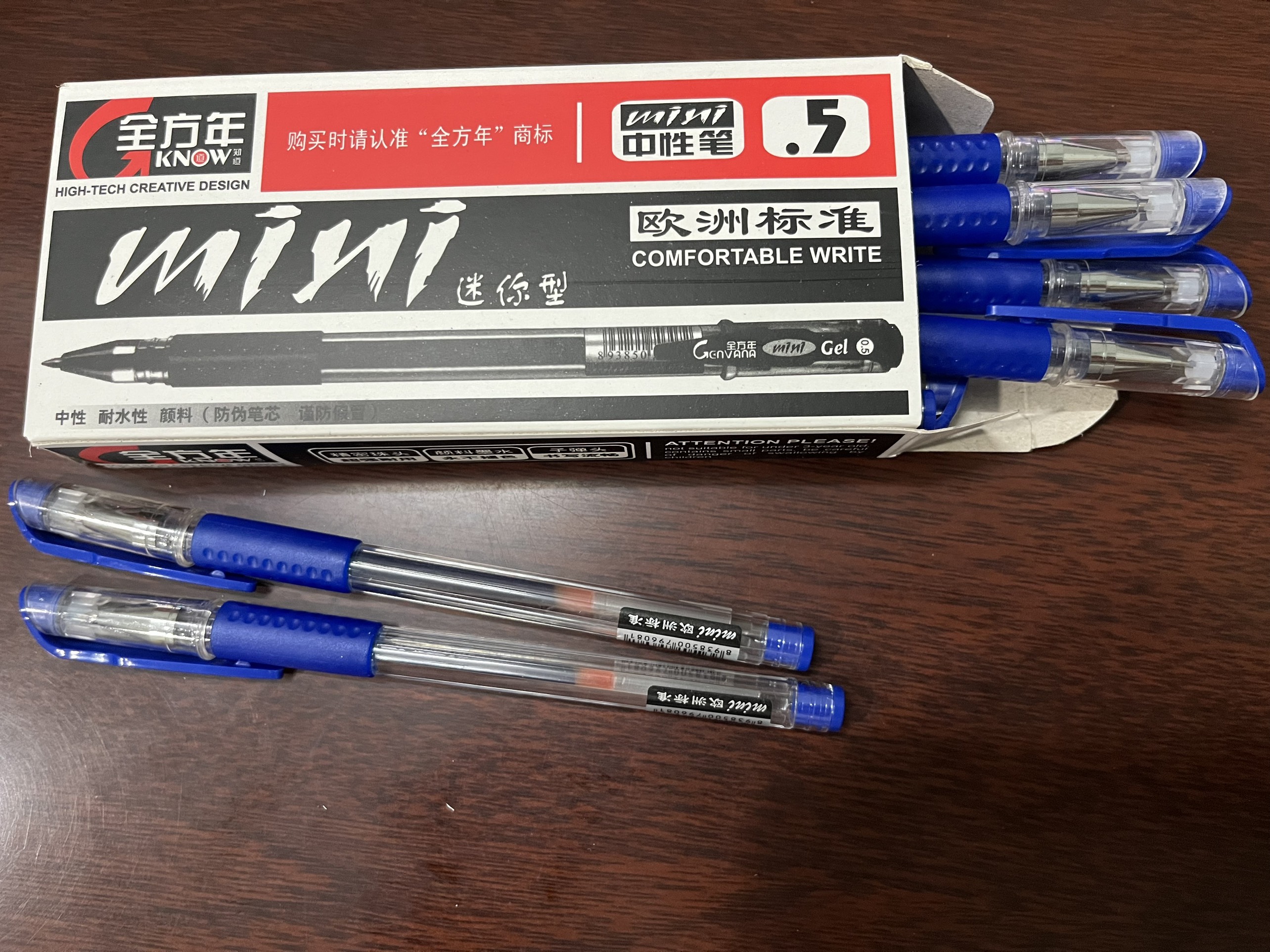 Viết Gel MINI ( Hộp 12 cây ) Xanh, Đỏ, Tím