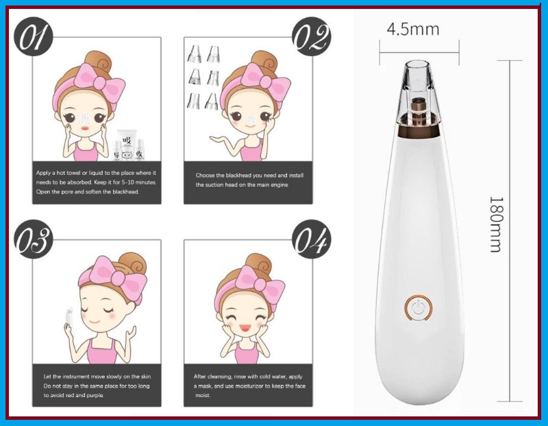 Máy hút mụn đầu đen BLACK HEAD Detector Cao Cấp