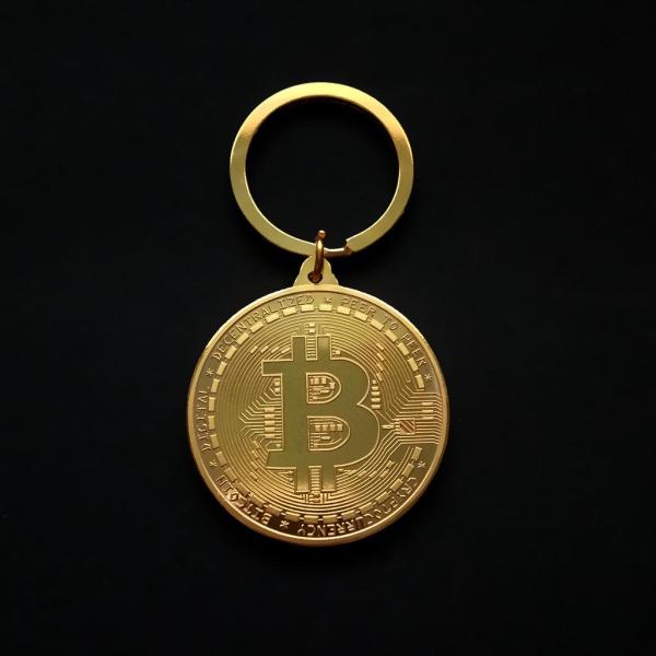 Móc khóa Bitcoin kim loại độc đáo B142