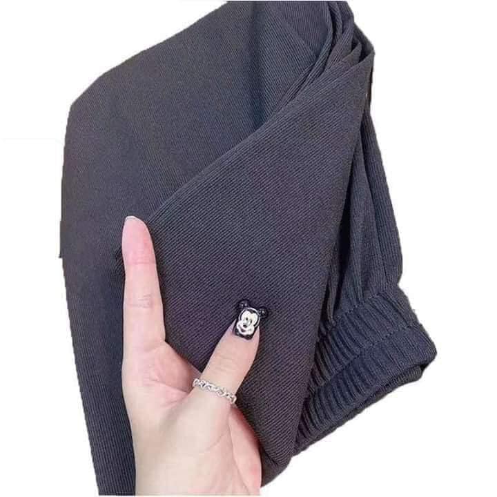 Quần Culottes suông len tăm