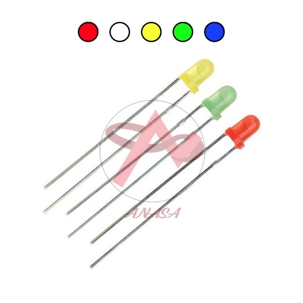 Led phủ màu phi 3mm - gói 10 con