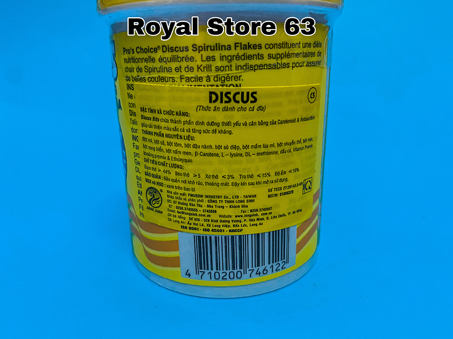 Discus Pro Choice thức ăn cá Dĩa dạng lá hủ 30g