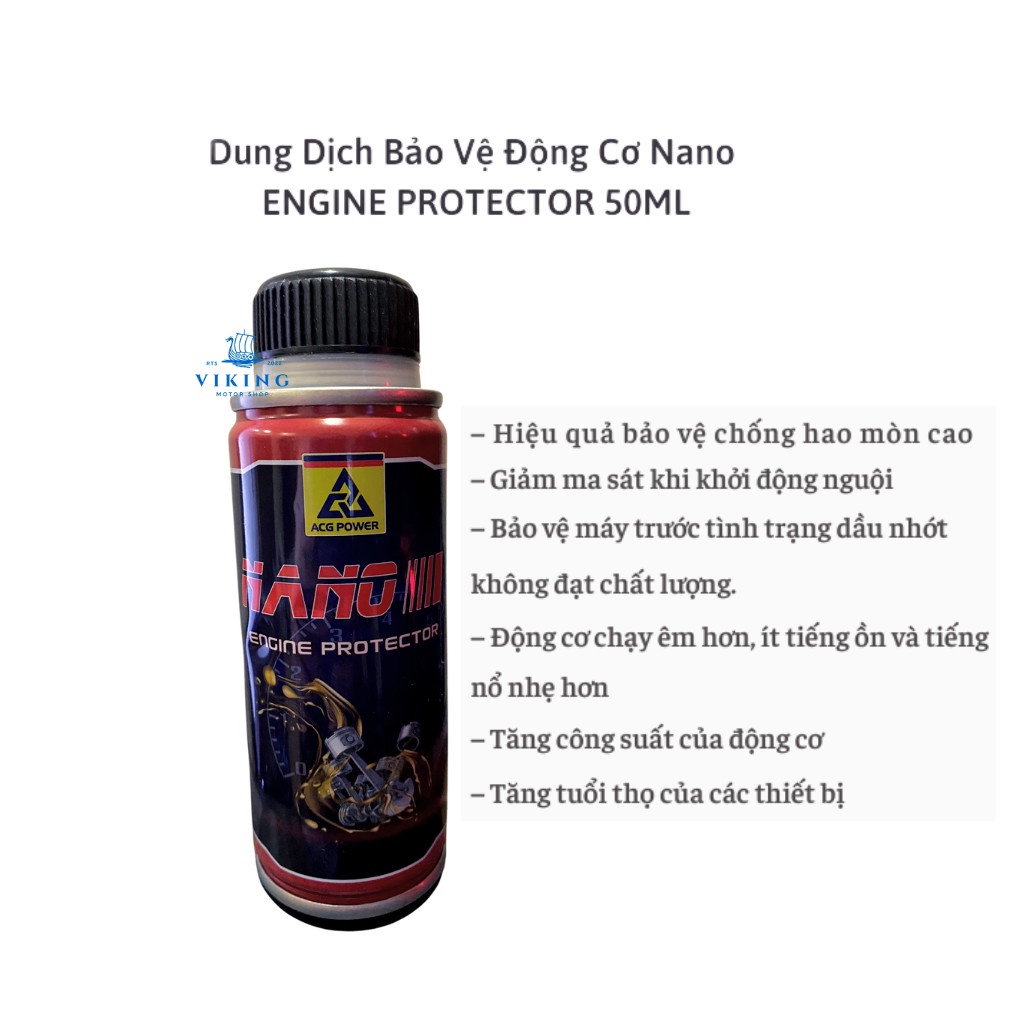 Dung dịch nano bảo vệ động cơ xe máy Nano Engine Protector 50ml