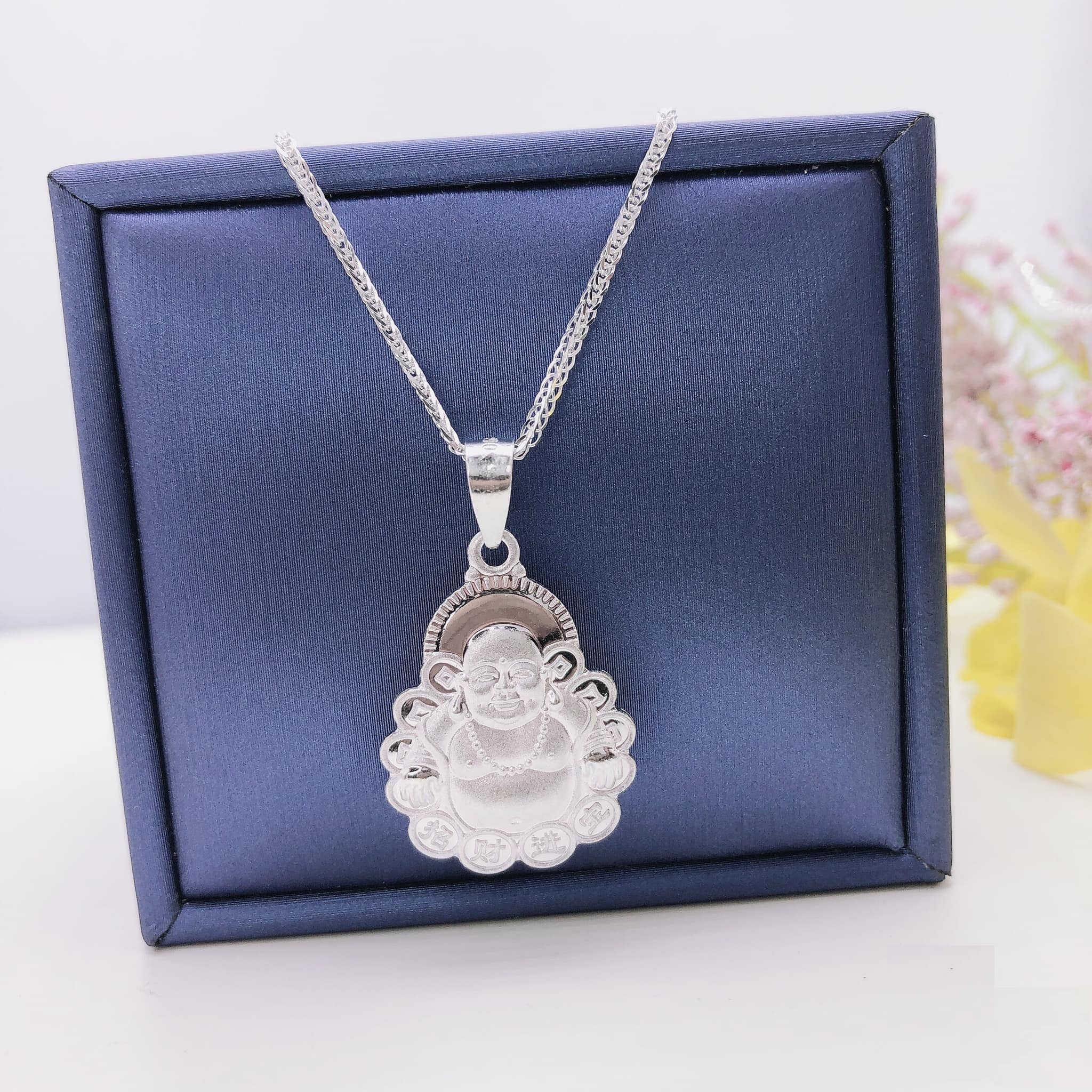 Dây chuyền bạc mặt kèm phật