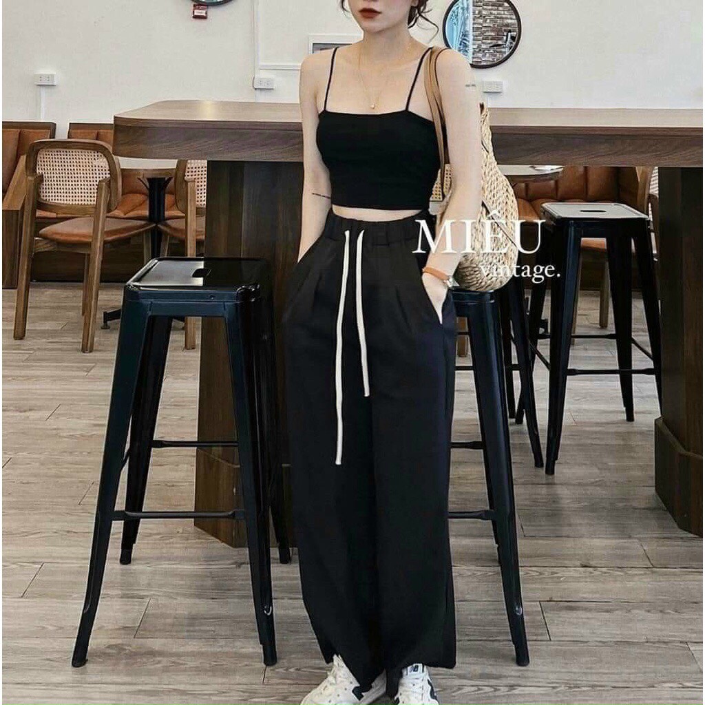 QUẦN ỐNG RỘNG CẠP CHUN CHẤT RUBY CAO CẤP SIÊU ĐẸP
