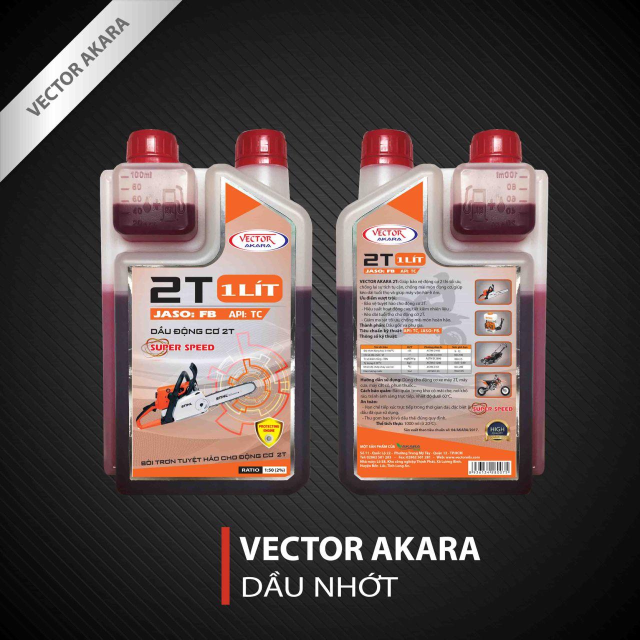 [HCM] engine oil 2 stroke Vector 2 T used for car 2 T and cutting machine grass