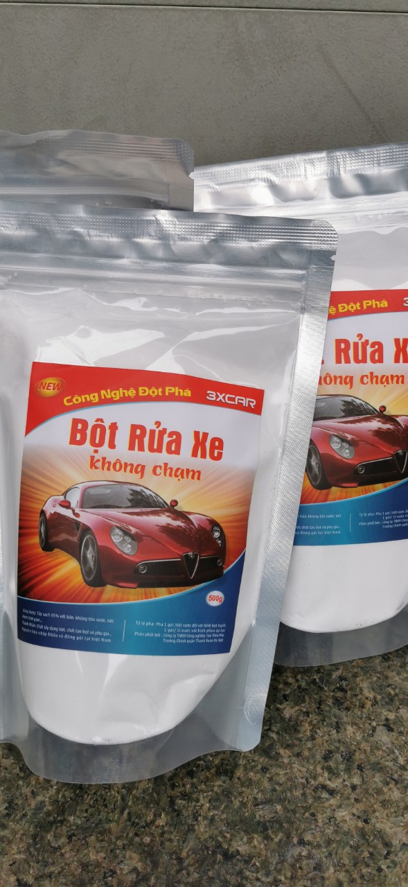 Combo 10 gói bột rửa xe không chạm 3XCar (siêu nhiều bọt)