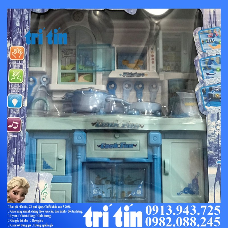 [HCM](Hàng y hình đẹp) Bộ nhà bếp công chúa elsa cho bé.