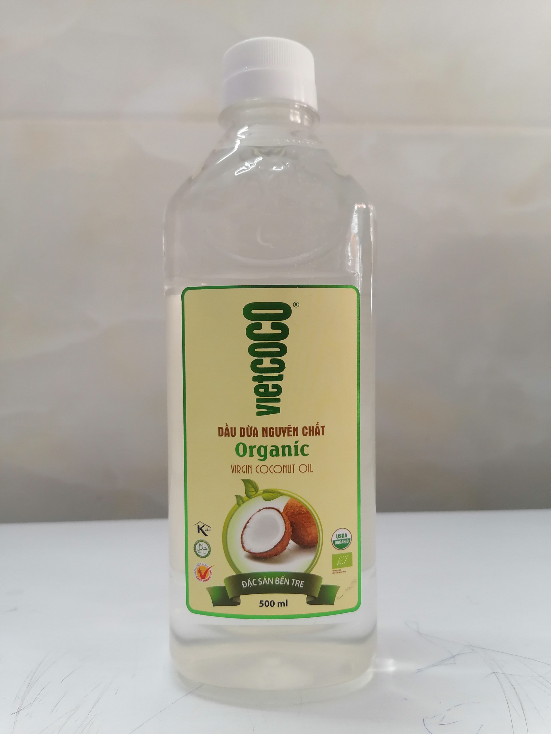 [500ml – Organic] Dầu dừa hữu cơ nguyên chất [VN] VIETCOCO Organic Virgin Coconut Oil (halal) (alc-hk)