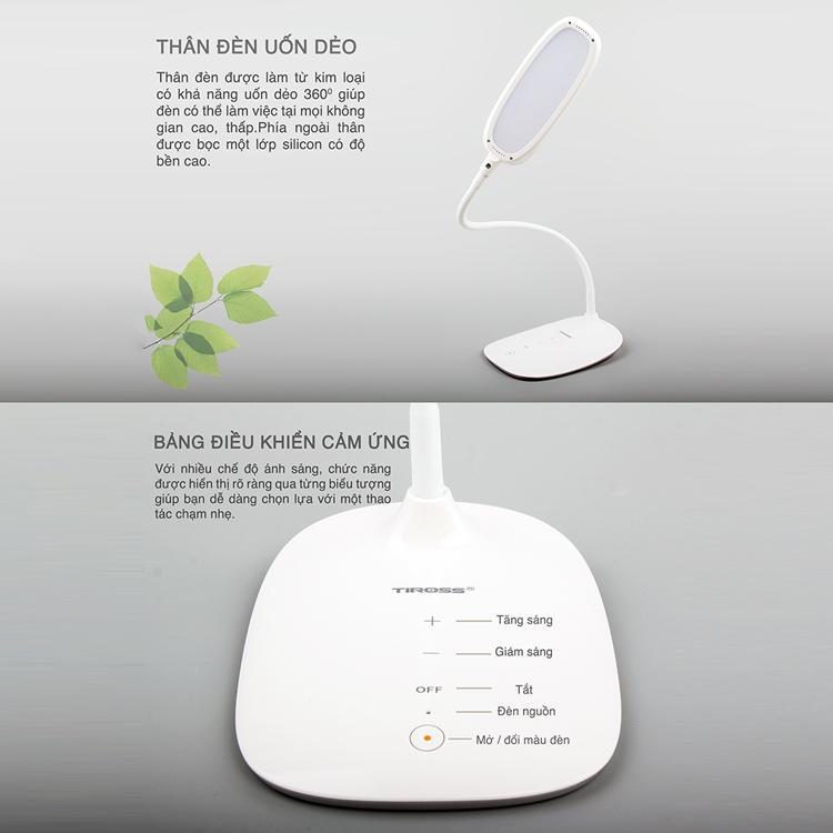 Đèn bàn cảm ứng Tiross TS1804
