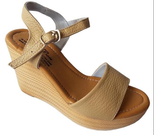 Giày Đế Xuồng Nữ Da Bò Thật BIGBEN Cao 9 Phân Thật DS11