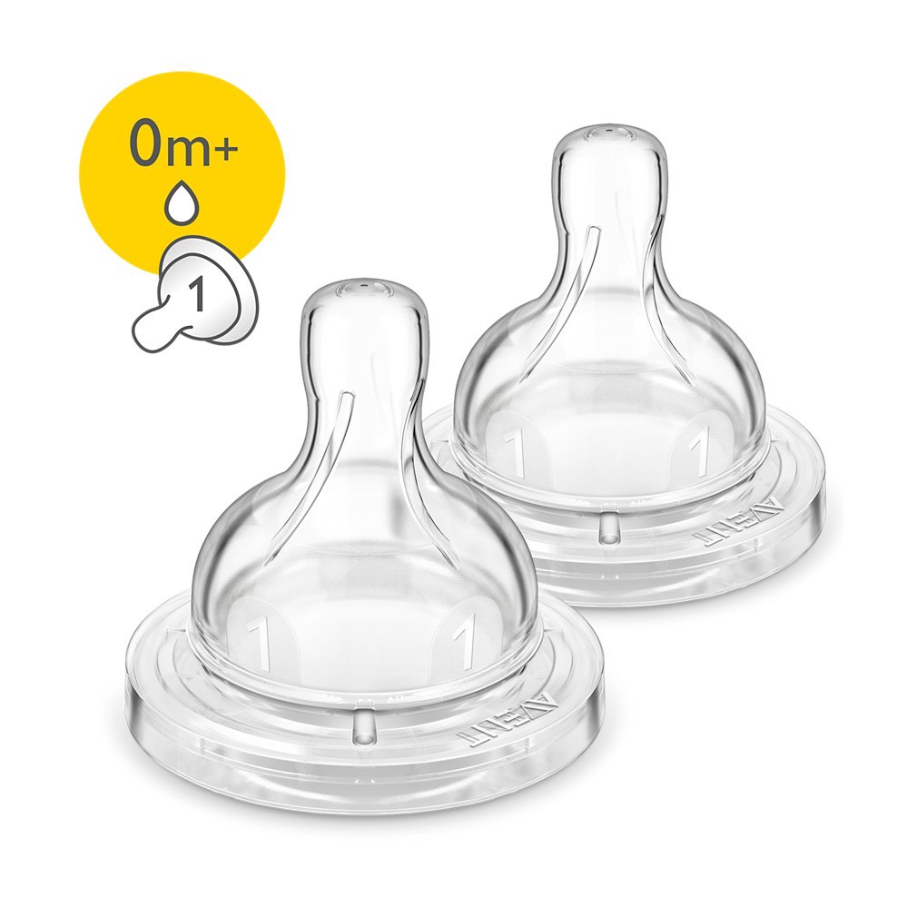 Núm Ti Thay Bình Sữa AVENT Classic , cổ hẹp (đủ size)