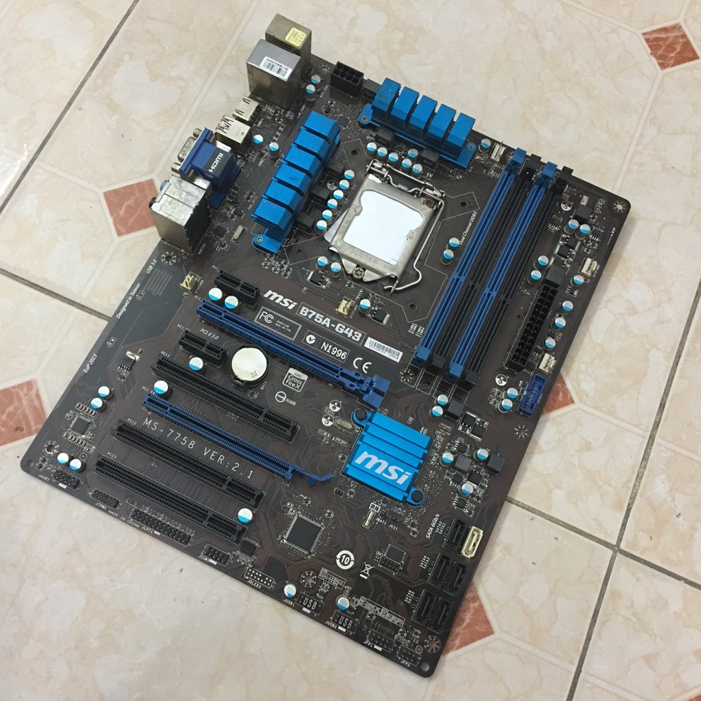Main Msi B75A G43 Full Size Màu Xanh Socket 1155