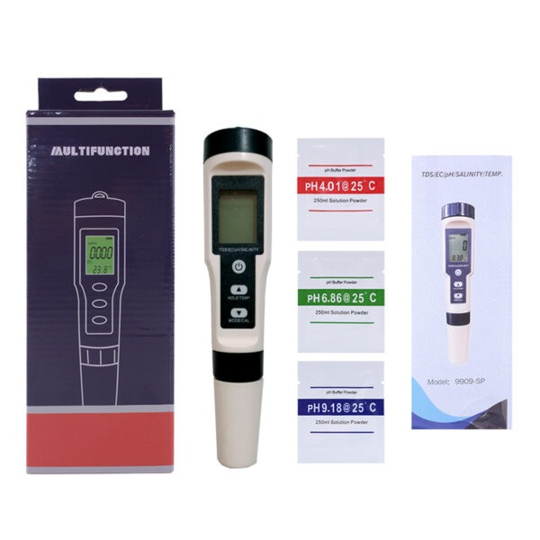 [HCM]Bút Đo 5 Chức Năng (pH/Độ Mặn/EC/TDS/Nhiệt Độ) EZ-9909