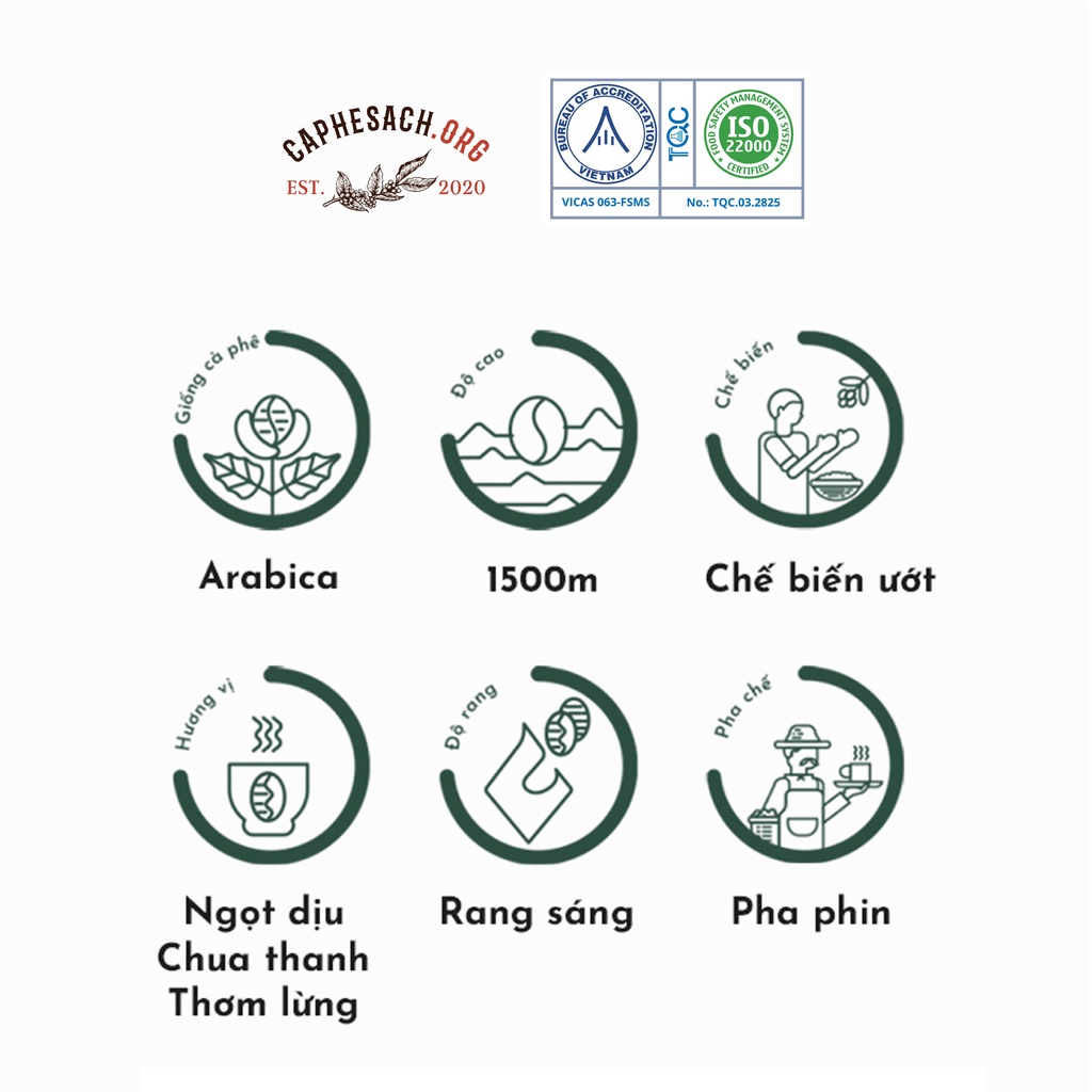 Cà phê 100% Arabica Rang Sáng - Đậm Tâm Hồn Việt 250G