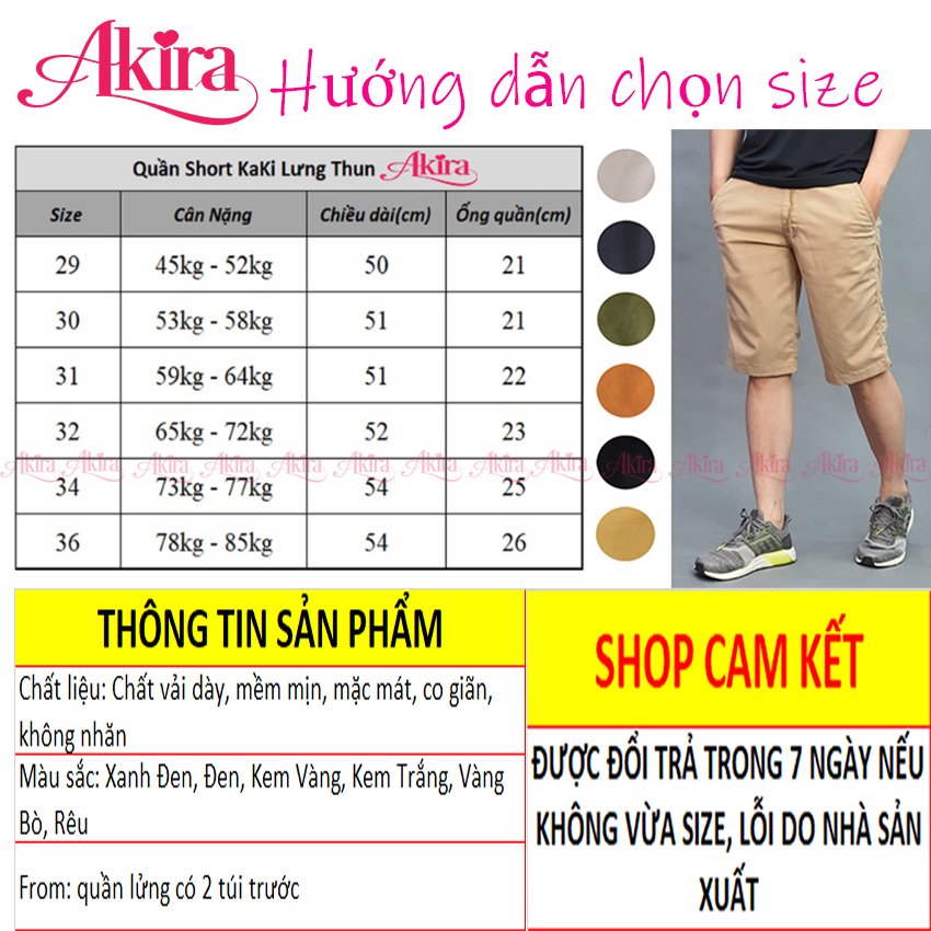 Combo 5 Quần short kaki lưng thun vải giản cao cấp