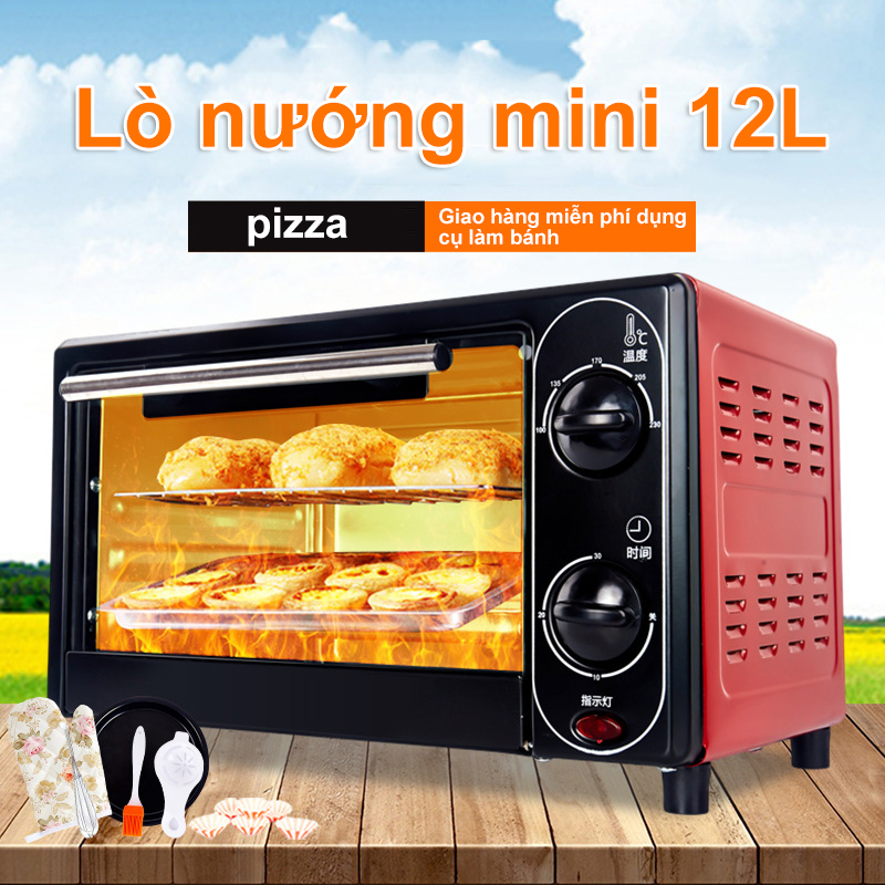 Bảng giá 【like-】Lò nướng điện 12L đa chức năng, nướng mini hộ gia đình, lò nướng nhỏ, hẹn giờ kiểm soát nhiệt độ, lò nướng Điện máy Pico