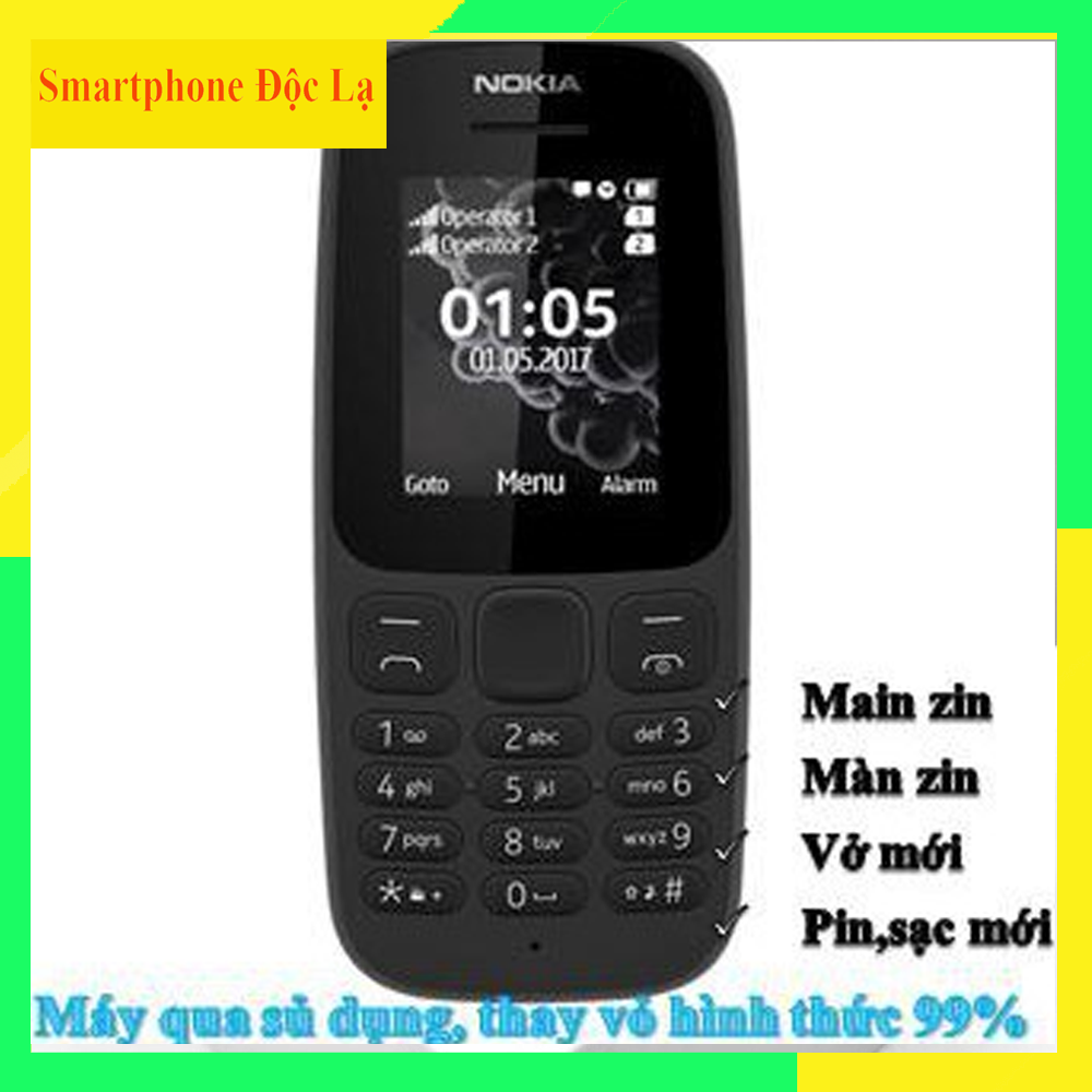 Điện thoại nokia 105 2 sim zin chính hãng