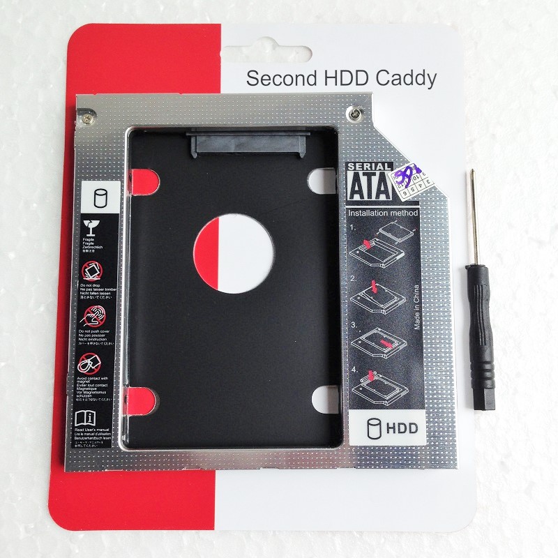 Caddy Bay Khay Đĩa Thay Ỗ DVD Thành HDD Hoặc SDD (Dày 12.7mm)