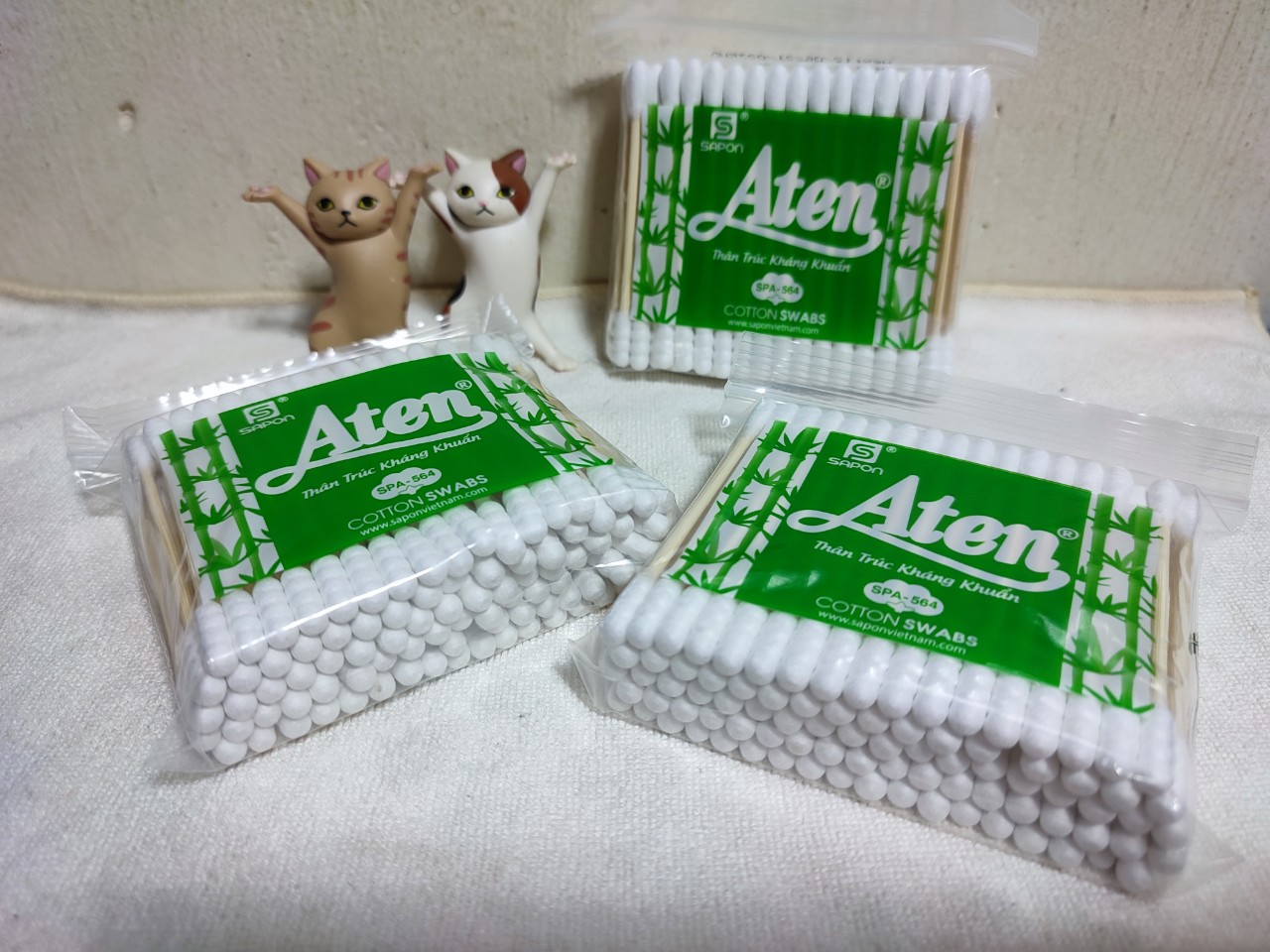 Tăm Bông lõi gỗ Aten bịch 10 gói