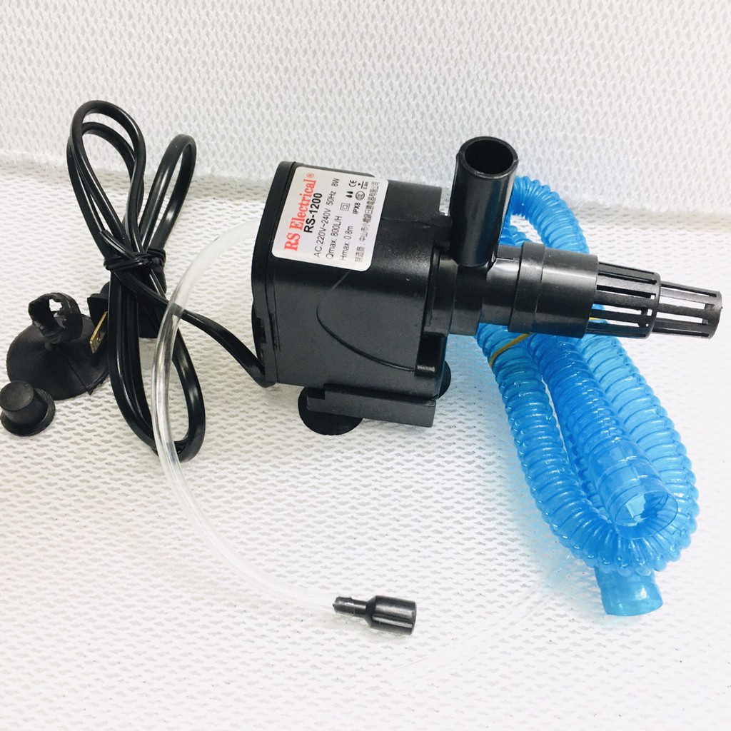 Máy bơm nước bể cá RS-1200, đầu máy bơm, máy lọc (8W, 800L/H)