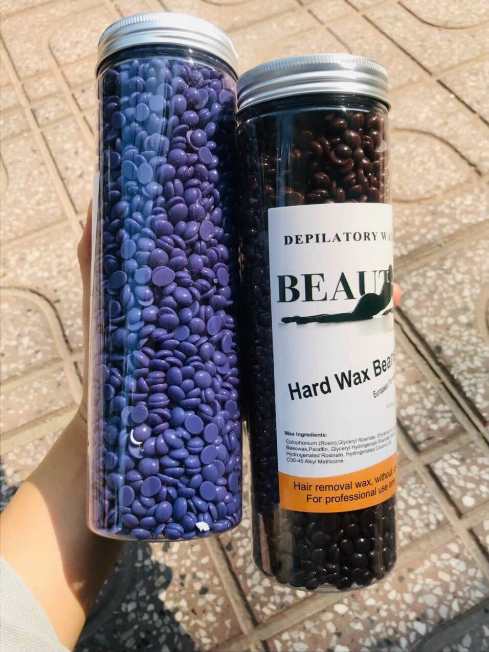 Sáp wax lông hard wax beans hũ 400g