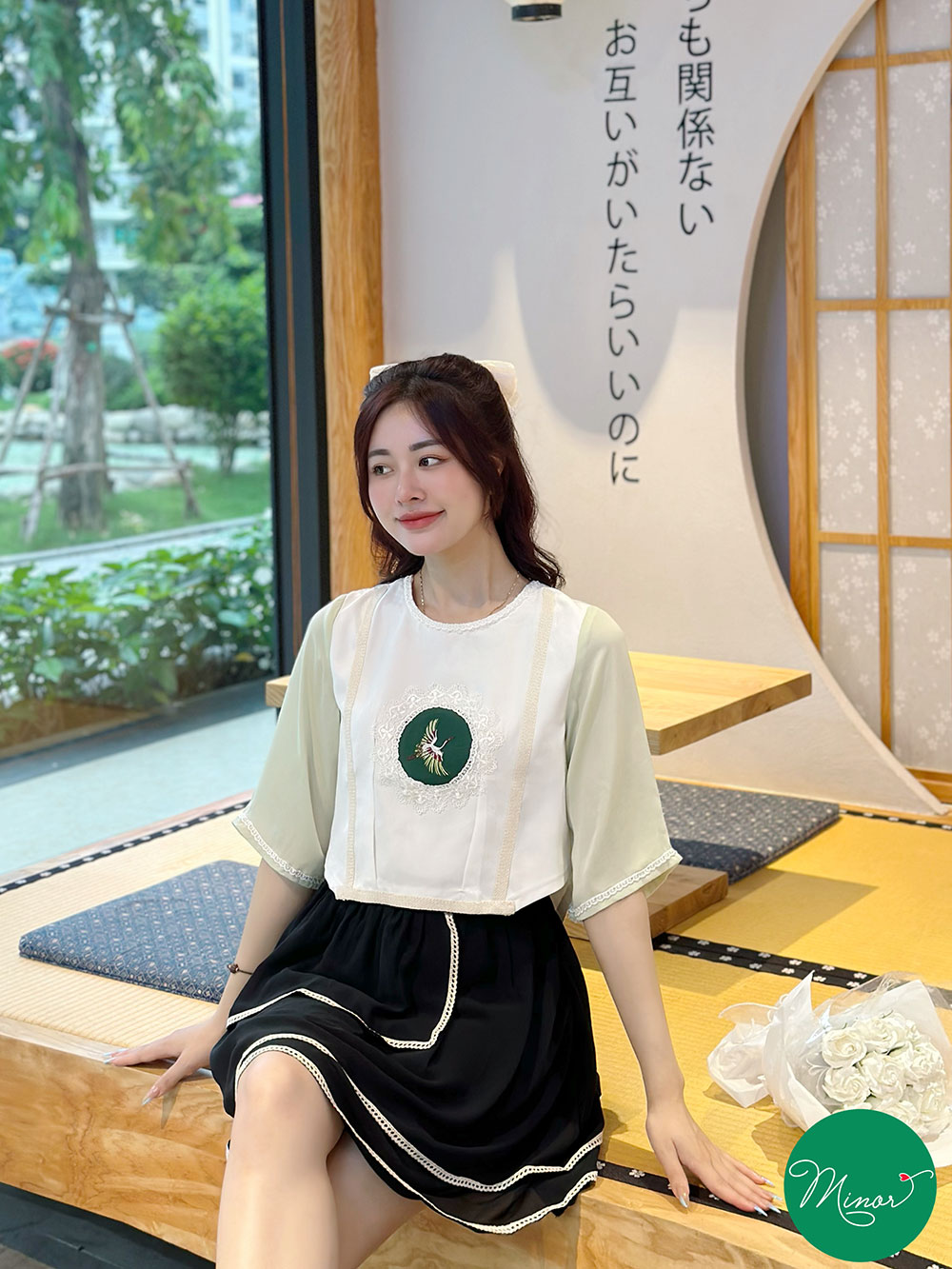 QUẦN VÁY KIỂU MÀU ĐEN 3 TẦNG [MINOR DEMI]