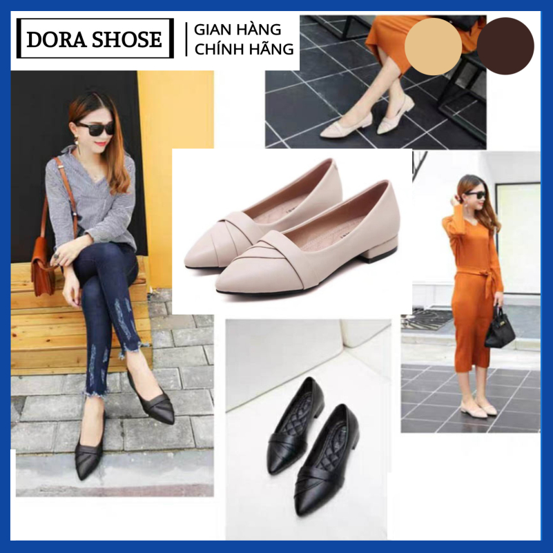 Giày búp bê nữ - giày bệt nữ - giày bệt nơ - giày búp bê nơ - giày nữ DA MỀM - ÊM CHÂN - Hàng VNXK giá rẻ