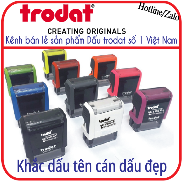 Khắc con dấu tên với cán dấu đẹp (Trodat 4911P4)