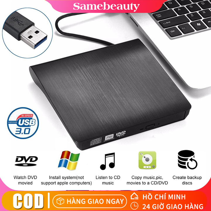 Đầu dvd đầu đọc cd đầu ghi dvd đĩa cd/dvd-rw gắn ngoài usb 3.0 tốc độ tối đa usb 3.0 dvd-rw gắn ngoài tương thích