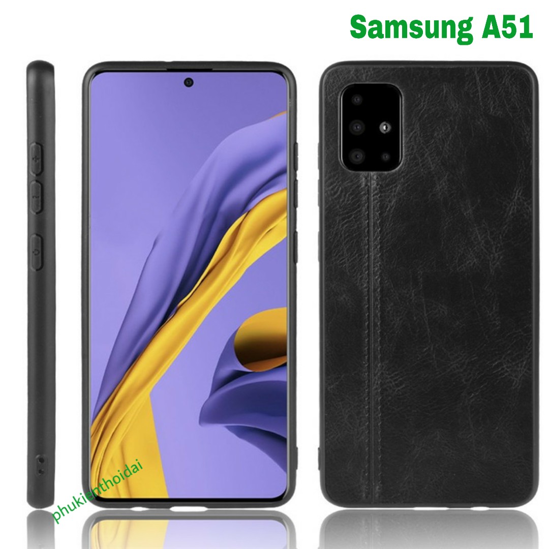 Ốp lưng Samsung Galaxy A51 chống sốc vân da công nghiệp thời trang cao cấp