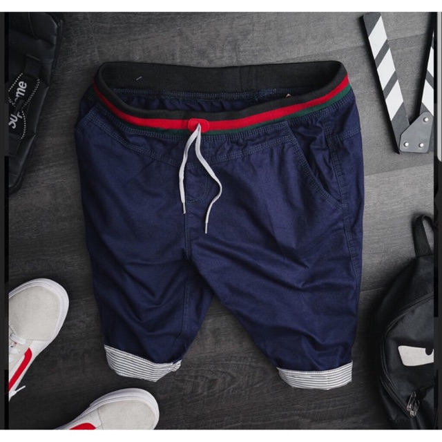 Quần short nam kaki lưng thun T07